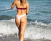Joy Corrigan Bikini On The Beach In Miami