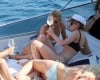 kristen stewart and stella maxwell in bikinis at a boat in italy 07 17 2019 12