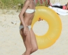 Olivia Palermo and fiance Johannes Huebl enjoy a day out on the beach as they spend their holidays in Saint Barthelemy