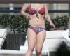 kelly osbourne red floral bikini