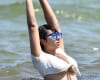 Jackie Cruz White Bikini in the Ocean