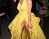 Jorja Smith Pantie Upskirt in Yellow Dress 02