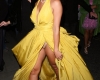 Jorja Smith Pantie Upskirt in Yellow Dress