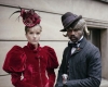 David Gyasi and Tamzin Merchant in Carnival Row